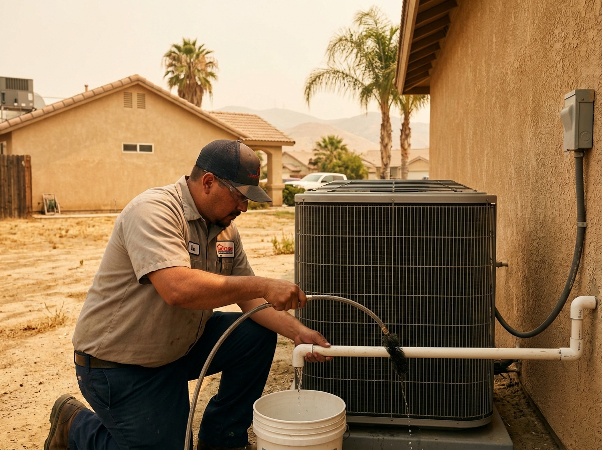 Clearing Condensate Drains During Humid Bakersfield Summers