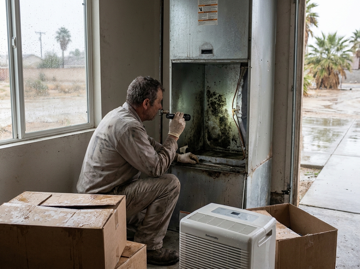 Dealing with Mold in HVAC Cabinets After Rare Heavy Rain