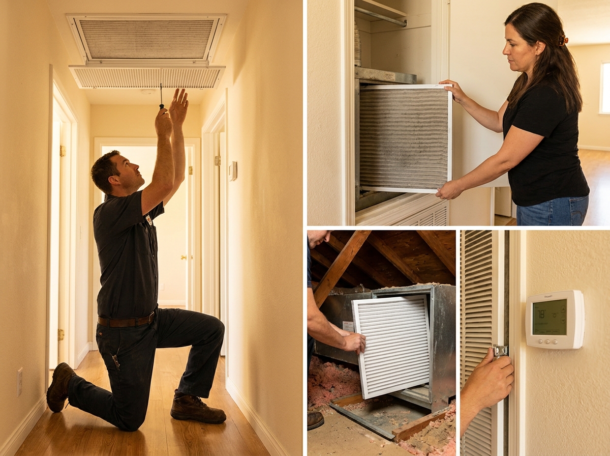 How to Change an HVAC Filter in a Single-Story Ranch Home