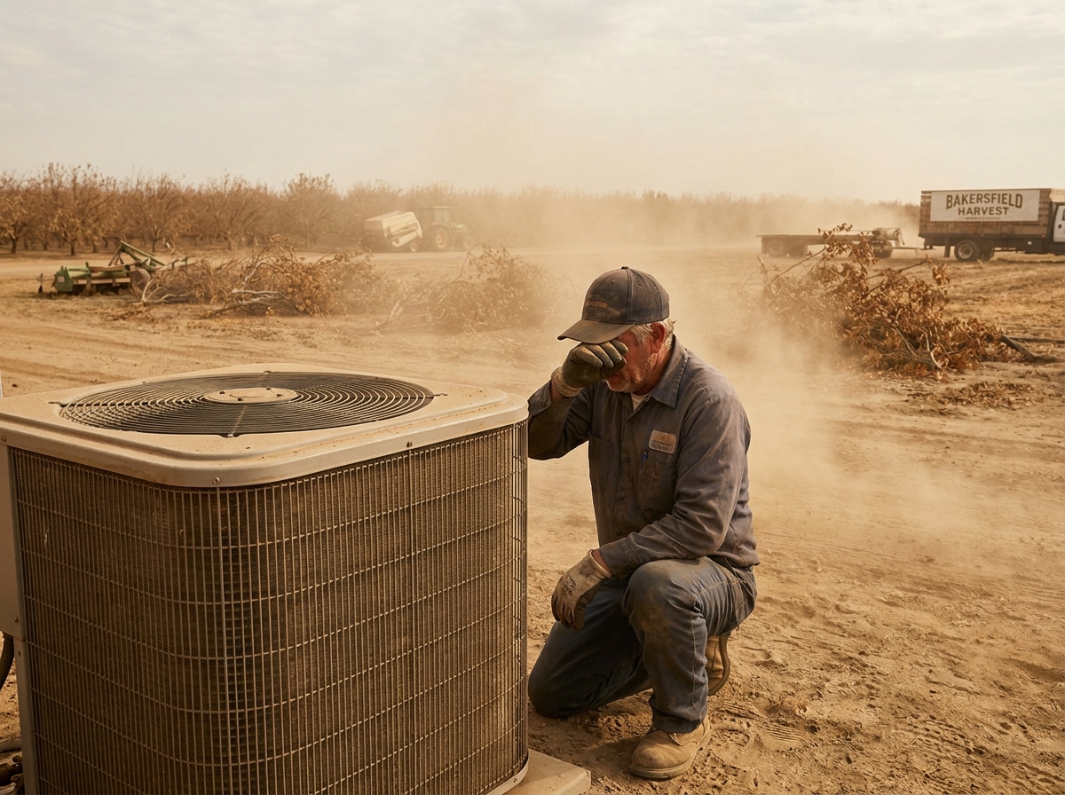 Scheduling HVAC Service Around Harvest Season Dust